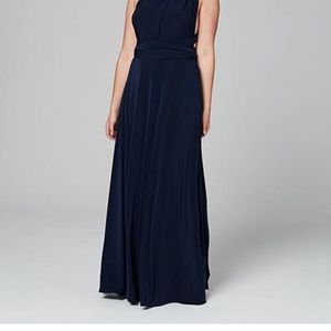 COAST Navy colour Corwin multi tie maxi dress